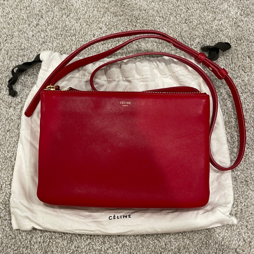 Celine Trio Small Red AUTHENTIC